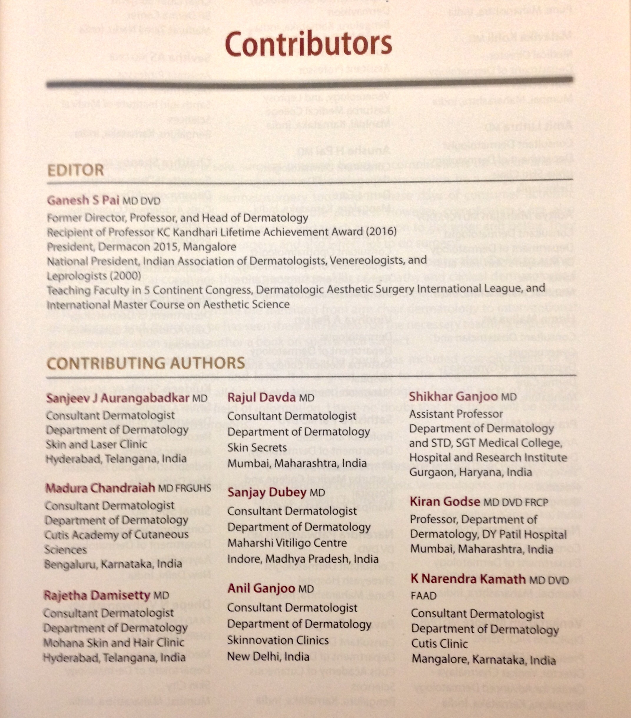 Dr Sanjay Dubey, Co Author in prestigious book